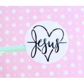 Strawberry Monday Jesus Round 2x2 Vinyl Sticker Removeable Handmade