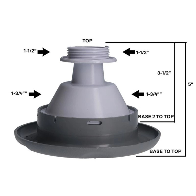 HydroQuip X241141 Master Blaster Massage Jet 7.5" Gray Black fits