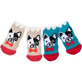 Olchi Bulldog Anti-Slip Noise Joint Protection Socks / 올치 강아지 불도그 미끄럼 소음 방지 관절 보호 양말