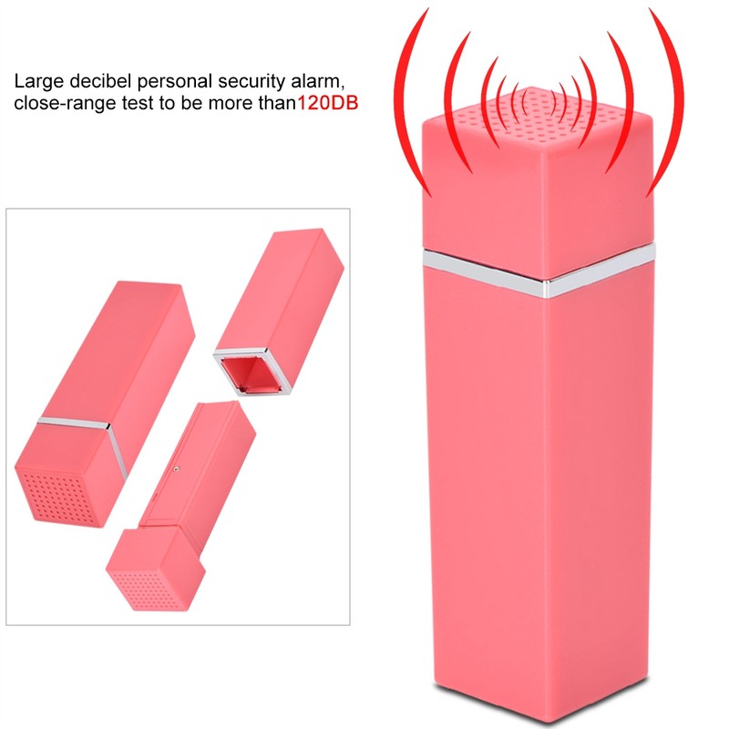 120db Lipstick Personal Security Alarm Keychain Emergency Self Defense Safe