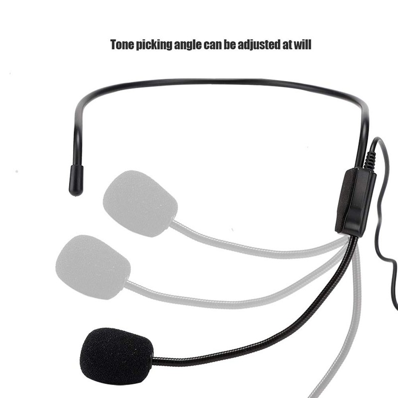 Mini XLR 3 Pin TA3F Plug Headwear Microphone Headset Microphone