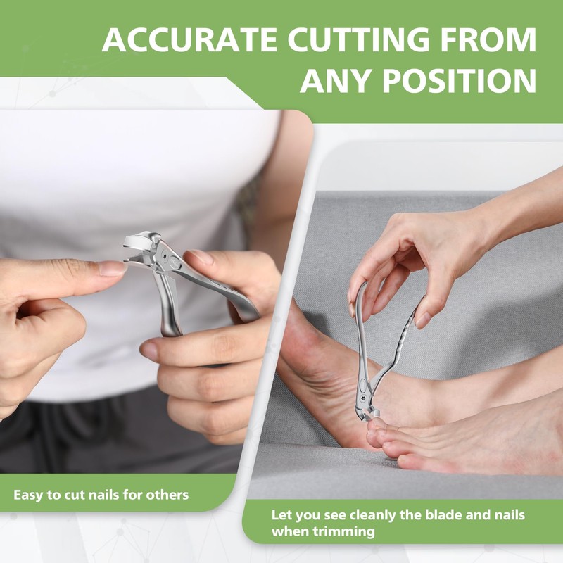 BALUCA Ergonomic Nail Clipper for Seniors - Toenail Clipper for