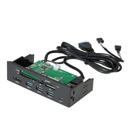Docooler Sunshine-tipway STW 5.25 inches Internal Card Reader Media Multi-Function Dashboard PC Front Panel Type-C USB 3.1 USB 3.0 Support CF MD XD MMC TF M2 MS
