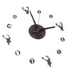 Frameless Wall Clock Deer Head 3D Effect Self Adhesive DIY
