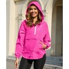 PESION Womens Packable Anorak Half Zip Waterproof Pullover Jacket, Waterproof