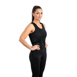 CCW Tactical Concealed Carry Holster Tank Top for Women | Secure Hook & Loop Pocket with Large Storage | All Season Moisture Wicking Compression Shirt | Womens Tank Top, Black, XL