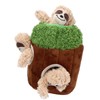 Sloth Trunk Holes Toys for Dog Squeaky Plush Toys Hide