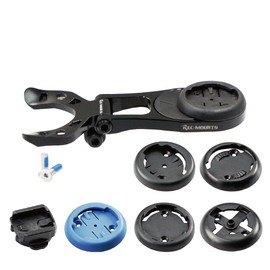 Rec-Mounts Gusto (ATTAQUE Carbon Integrated Bar Stem) Type α Combo Mount (Compatible with 14 Brand Models) [GUSTO1αW] Compatible with Garmin, Cat Eye, Pioneer, Leatherin, Waho, Brighton, Giant, iGPSPORT, CYCPLUS, CooSpo, Polar, GoPro HERO Cameras