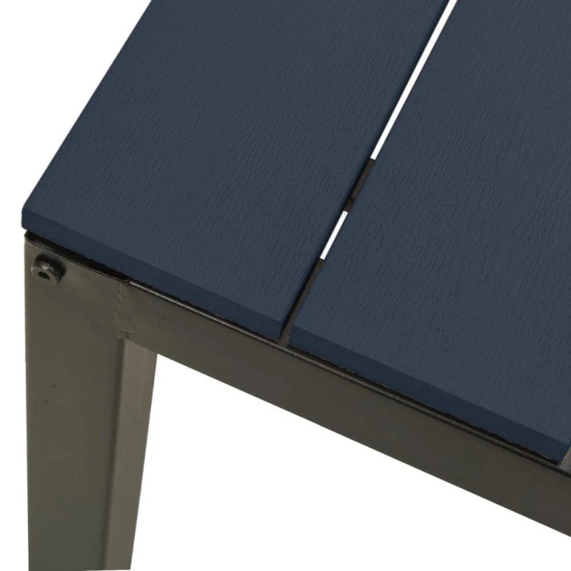 vidaXL Patio Bench 43.3" Steel and WPC Black