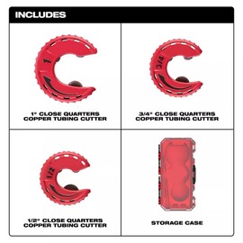Close Quarters Tubing Cutter Set,for Milwaukee 3pc Close Quarters Tubing Cutter Set | 48-22-4267