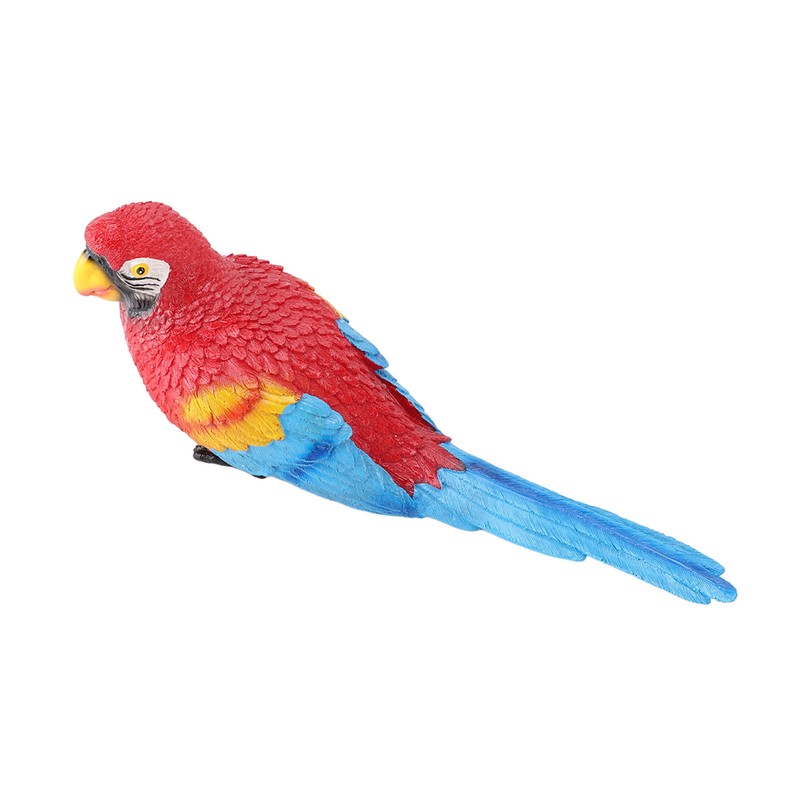 Parrot Figurine Simulation Vivid Innovative Wall Mounted Hand Painted Resin