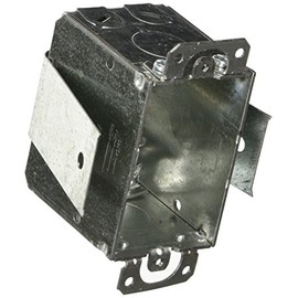 Hubbell-Raco 526 Old Work Saddle 2-1/2-Inch Deep Switch Electrical Box, Welded with Plaster Ears, (4) MC/BX/Flex Cable Clamps, 3-Inch x 2-Inch, 4.22