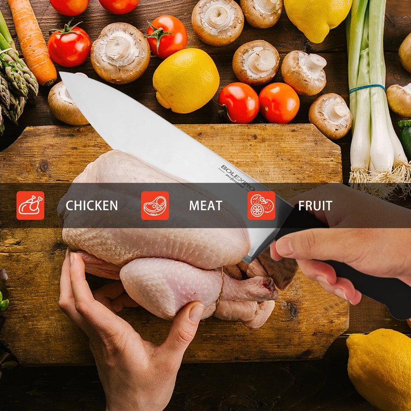 BOLEXINO Chef Knife,10 inch High Carbon Stainless Steel Kitchen Knife,