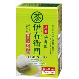 Uji no Tsuyu Iemon Brown Rice Tea Bag with Matcha 20 Piece