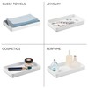 iDesign Stainless Steel Bathroom Tray for Towels, Cosmetics, and Accessories,