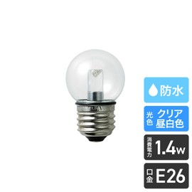 エルパ (ELPA) LED電球G40形 LED電球 照明 E26 昼白色相当 防水設計:IP65 LDG1CN-G-GWP255