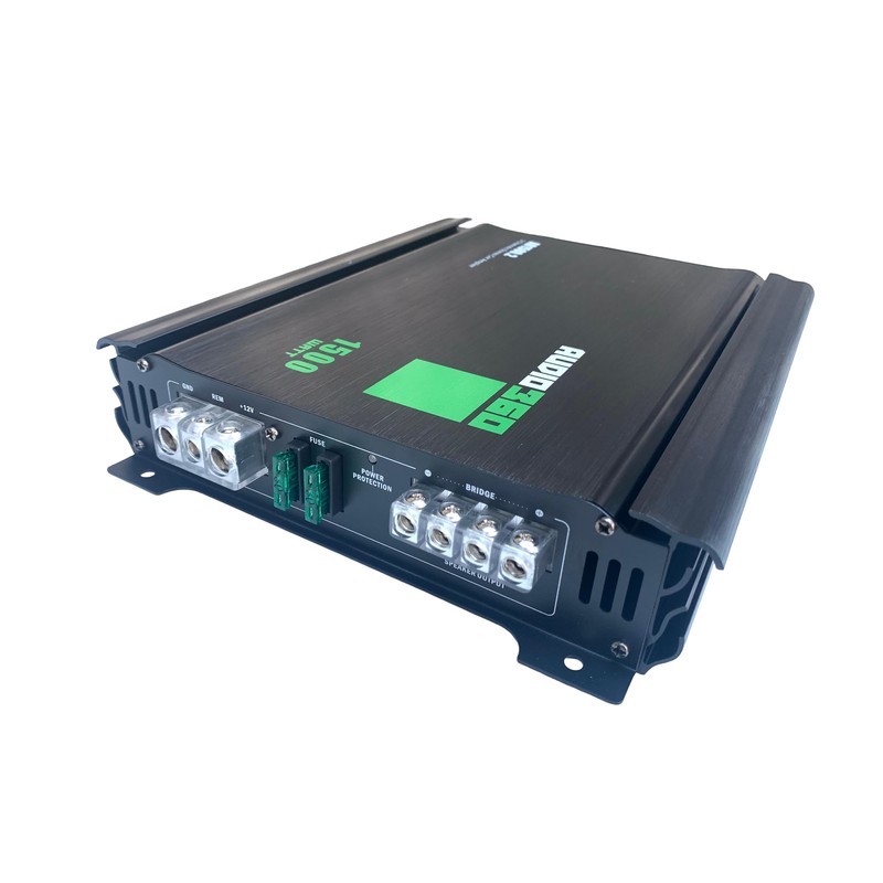 Audio360 AD1500.2 2-Channel Car Amplifier Bundle, 1500W Max Power, Includes