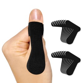 ＦＲＵＳＦ(フラスフ) 親指テーピング 指テーピングサポーター 足指使用可ｘ水場作業ＯＫｘ左右兼用ｘ16枚セット (ブラック)