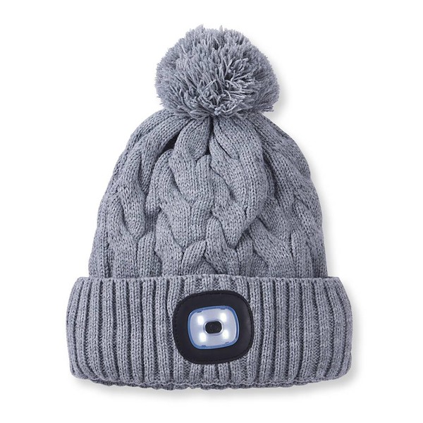 SAGEFINDS Unisex Beanie with Light, Pom-Pom Knit Hat with LED,