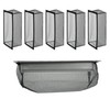 6-Pack Black Floor Vent Covers (4x10 Inch) - Debris Trapping