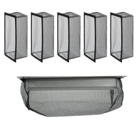 6-Pack Black Floor Vent Covers (4x10 Inch) - Debris Trapping Air Vent Screens, Keeps Out Bugs, Pet Hair, Dust & Small Objects