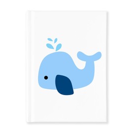CafePress Light Blue Whale Hard Cover Journal Notebook, Personal Diary