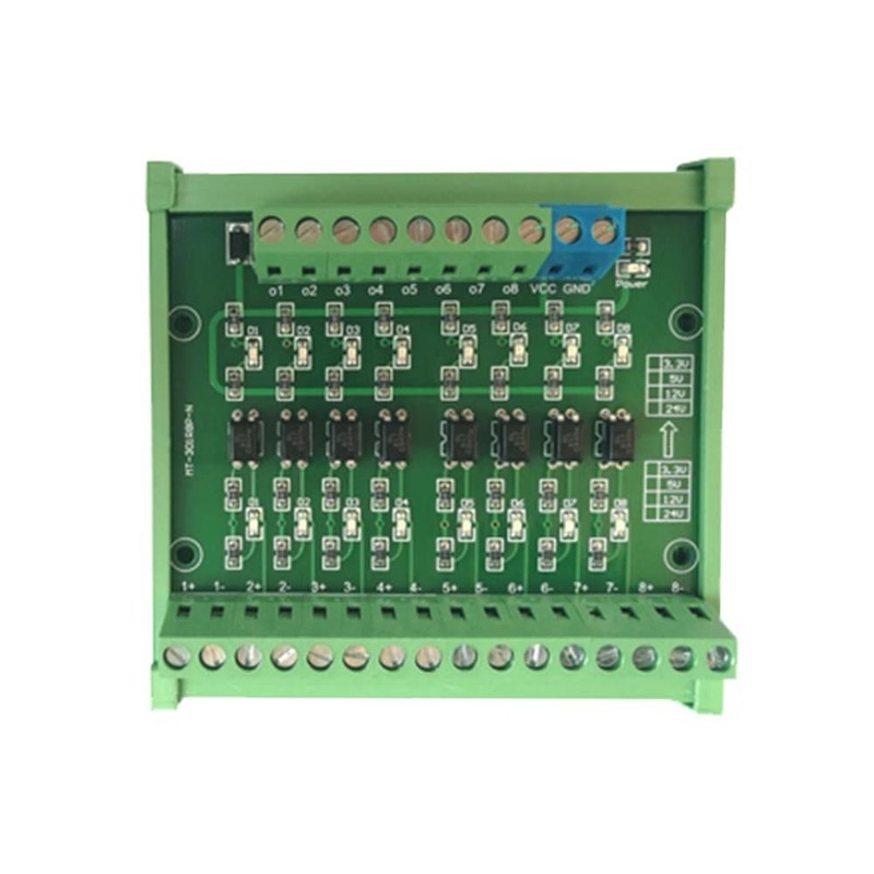 DONGKER Optocoupler Isolated Module,DC 24V to 5V 8-Channel Optocoupler Relay