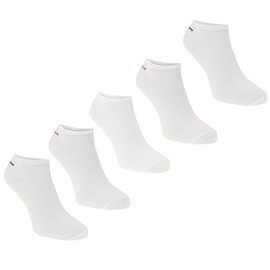 Slazenger Womens Trainer Socks 5 Pack Lightweight White Ladies 4-8