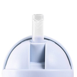 Alomejor 250 ml Weighted Straw Sippy Cup Animal Pattern Leak Proof for Infants Handle Flip Cup for Children Blue