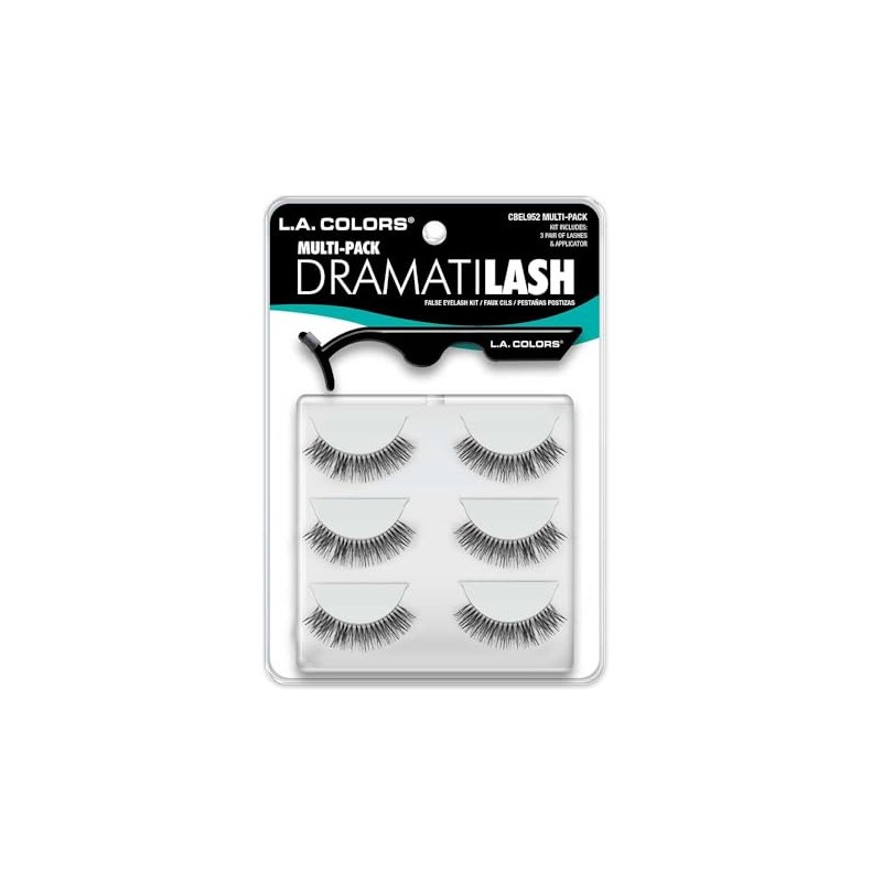 L.A. COLORS Dramatilash Multi Pack Eyelash Kit, Multi Pack CBEL952A
