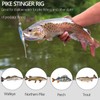 THKFISH Shallow Rig Pike Stinger Systems Treble Fishing Hooks for