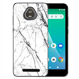 Ranyi for SCHOK Volt SV55 SV55216 Case, Luxury Marble Pattern Slim Flexible TPU Case with Reinforced Corners Shock Absorbing Rubber Silicone Marble Case Cover for SCHOK Volt SV55 SV55216 -White