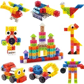 ZENLEA Creative Building Blocks for Toddlers, 148 PCS Building Toys for Kids 3+ Year Old, Educational Learning Toys for Preschool Kids Construction Building Toys Kit for Boys Girls