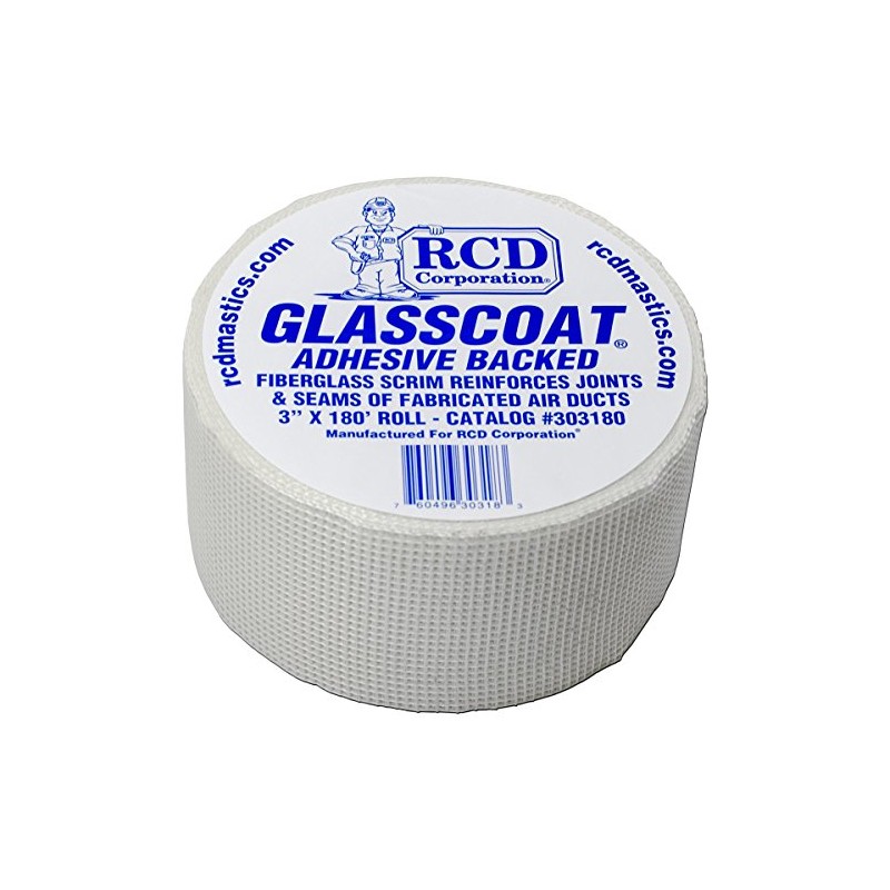 RCD Corporation Glasscoat® Adhesive-Backed Fiberglass Mesh 3" X 180'