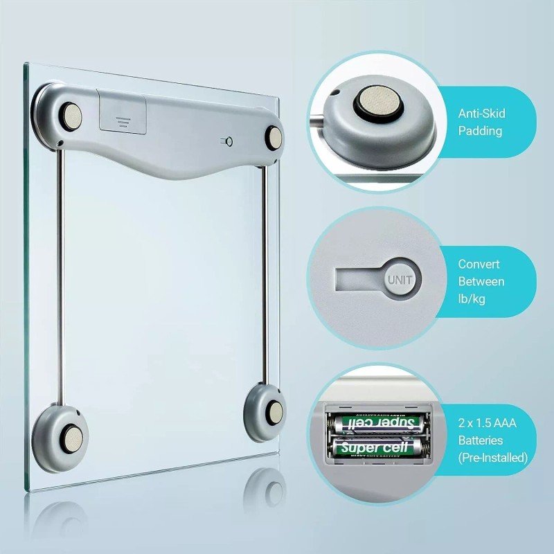 Etekcity Bathroom Scale for Body Weight, Digital Accurate & Large