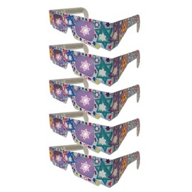 5 pair - Star of David - Holographic Glasses - See a Star of David in each point of light