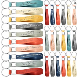 30 Pack Pulseras de Agradecimiento Llavero Inspirador de Silicona Regalos Motivacionales de Agradecimiento con Cita Inspiradora para Empresas Premios de Oficina Recuerdos de Fiesta de Regreso