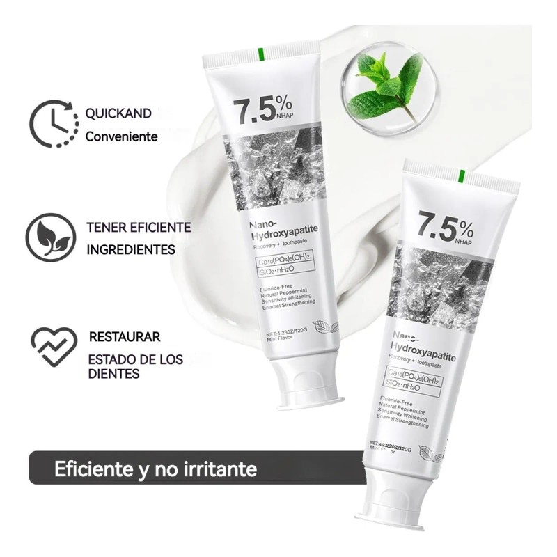 2×pasta De Dientes Con Hidroxiapatita Protección Del Esmalte