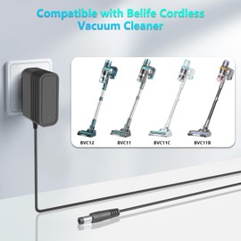 Charger for Belife Cordless Vacuum Cleaner Compatible with Belife BVC12/BVC11/BVC-V11/BVC11A/BVC11B/BVC11C Cordless Vacuum Cleaner Power Adapter