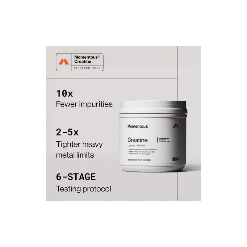 AwiaubMomentous Creatine, Creapure Performance Creatine Monohydrate Powder (5 Grams Per