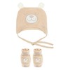 Teddy Hat with Ears and Socks Set, multicoloured