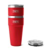 YETI Rambler Stackable Tumbler with Magslider Lid, Rescue Red, 30