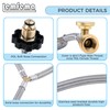 Lemfema Y Type Splitter Propane Tank Converter Adapter Hose with