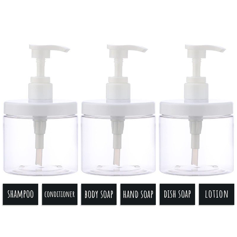 Segbeauty Dispenser, Large Diameter Refill Bottle, 16.9 fl oz (500
