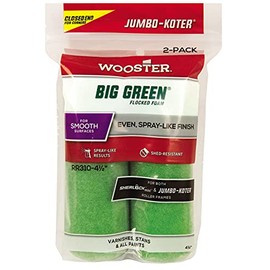 Wooster Brush RR310-4 1/2 Jumbo-Koter Big Green Paint Roller, 4-1/2 in L, Fabric Cover, Phenolic Core, 4.5 Inch