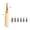 Adjustable Screw Punch, Bestgle Leather Hole Punch Tool Wood Handle