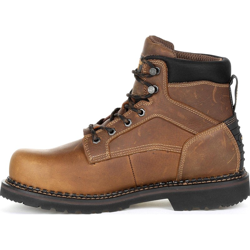 Georgia Boot Mens Giant Revamp Brn 6" Work, Brown, 9