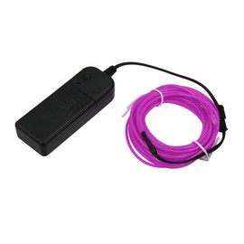 X AUTOHAUX 4 Meter/13ft Neon EL Wire Strip Purple Light Glow for Car Interior