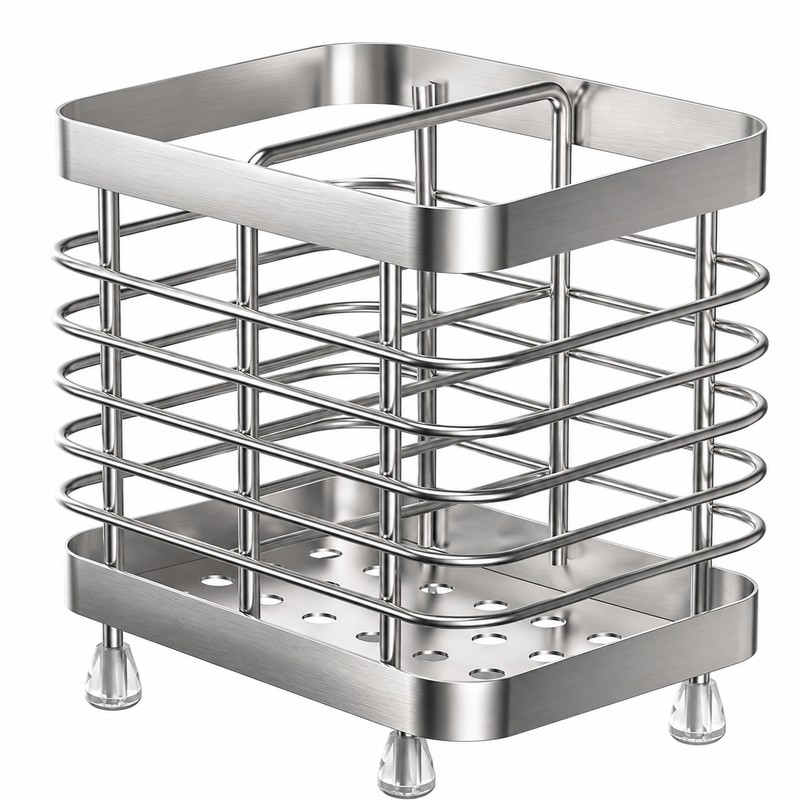 Stainless Steel Toothbrush Holder for Bathroom – 2-Slot Wall-Mounted Organizer