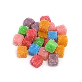 YANKEETRADERS Assorted Sour Gummy Cube Candy, 6 Fruity Flavors - Orange, Watermelon, Blue Raspberry, Black Cherry, Strawberry, Green Apple, 40 Oz Bag